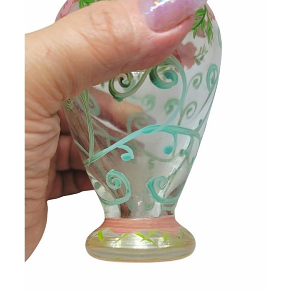 Vintage Tracy Porter "Gwendolyn" Hand Painted Glass Bud Vase - Picture 3 of 5